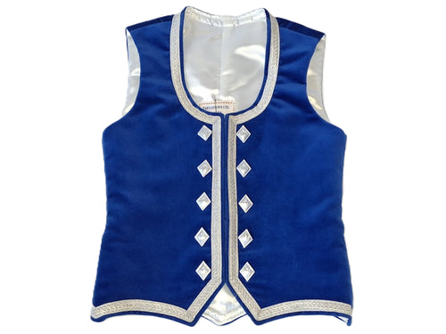 Blue Highland Outfit - Vest, Kilt and Blouse - 250531A