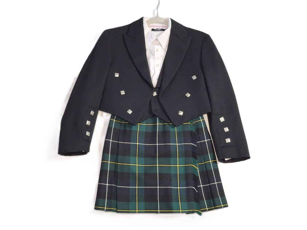 Boys Highland Outfit - Prince Charlie Jacket, Vest, Kiltie and Glengarry - 250709B