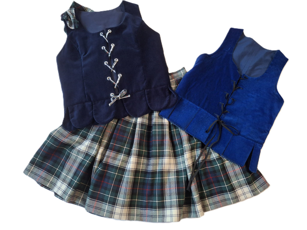 Aboyne Outfit - 2 x Vests, Skirt and Plaid - 260501B