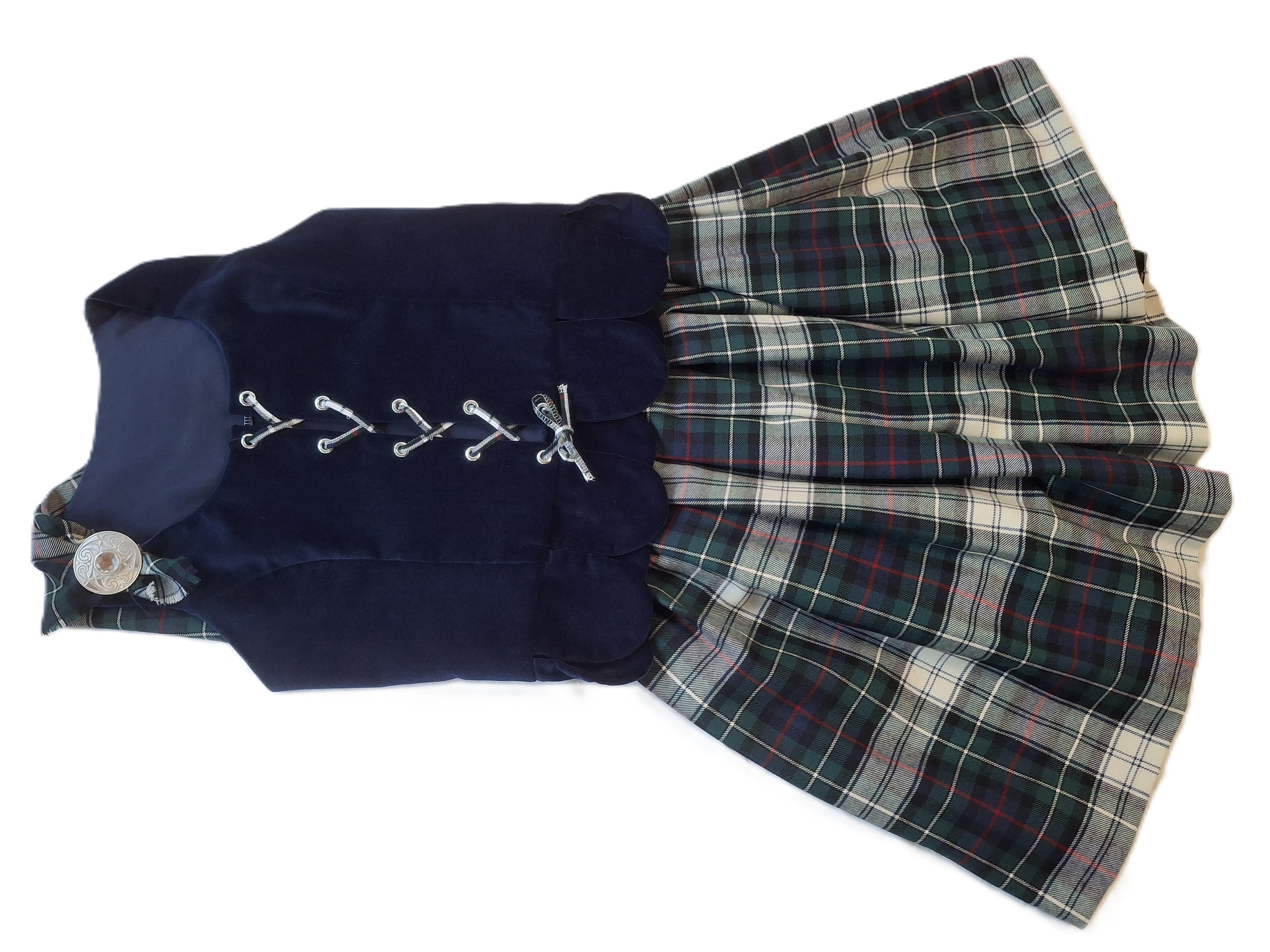 Aboyne Outfit - 2 x Vests, Skirt and Plaid - 260501B