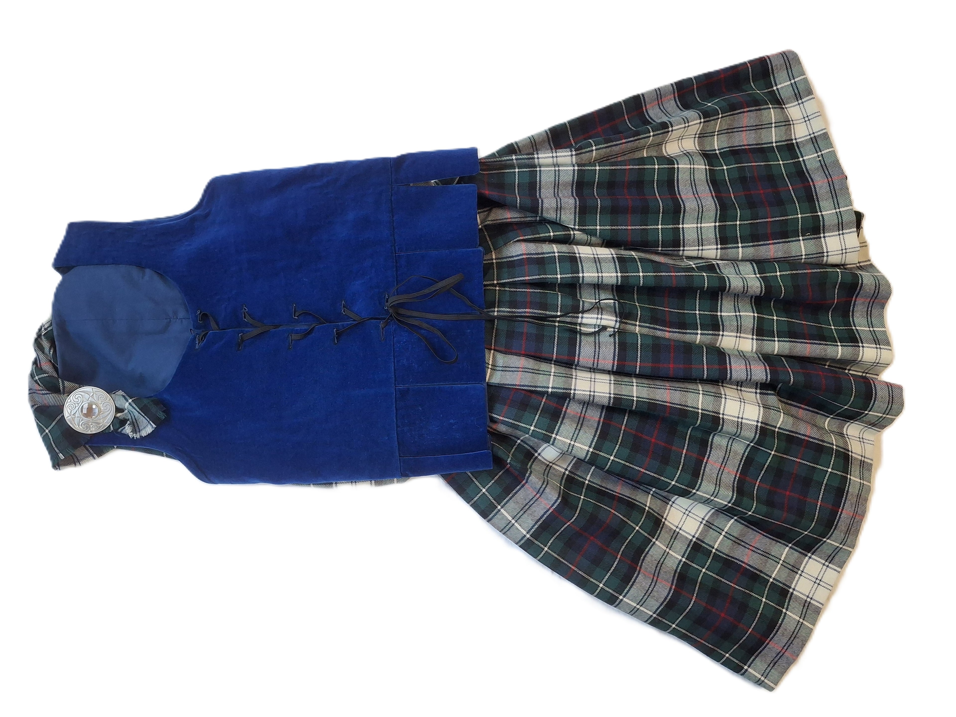 Aboyne Outfit - 2 x Vests, Skirt and Plaid - 260501B
