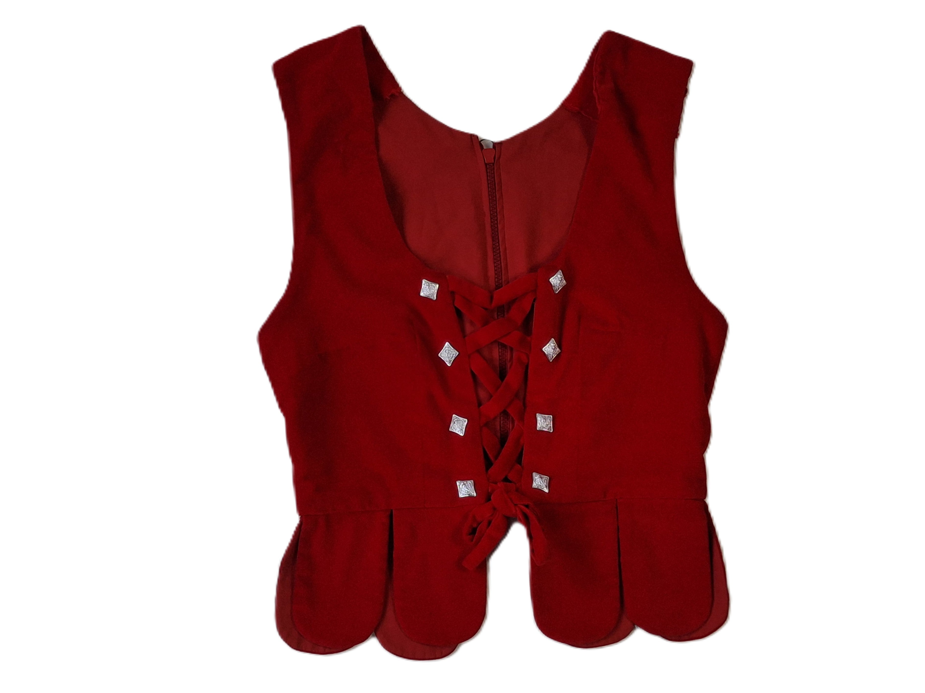 Aboyne Outfit - Vest, Skirt, Plaid, Blouse and Petticoat- 260713B